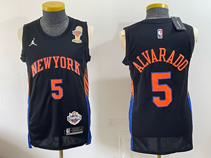 Men New York Knicks #5 Alvarado black 2026 Nike NBA jersey 0702002